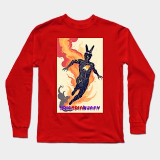 SpinSpinBunny Action Retro Flame Animated Long Sleeve T-Shirt